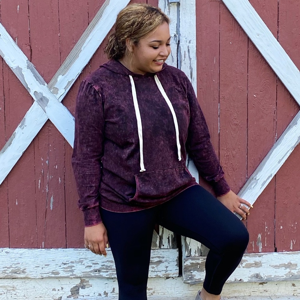 Maroon Chemical Wash Jacket